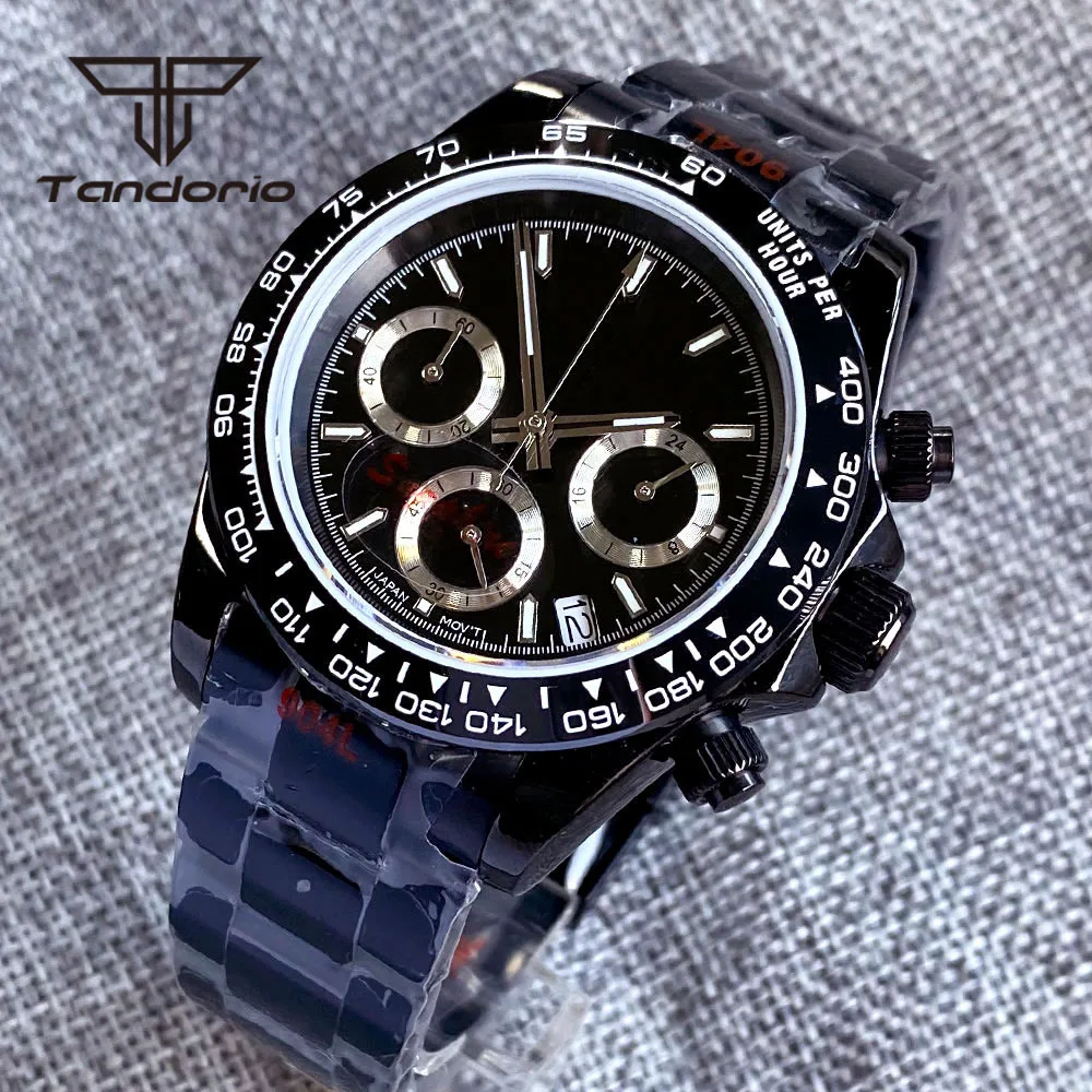 Business VK63 Multifunctional Black PVD Stainless Steel 39mm Sports Chronograph Quartz Watch for Men Bracelet Sapphire Glass
Business VK63 Multifunctional Black PVD Stainless Steel 39mm Sports Chronograph Quartz Watch for Men Bracelet Sapphire Glass