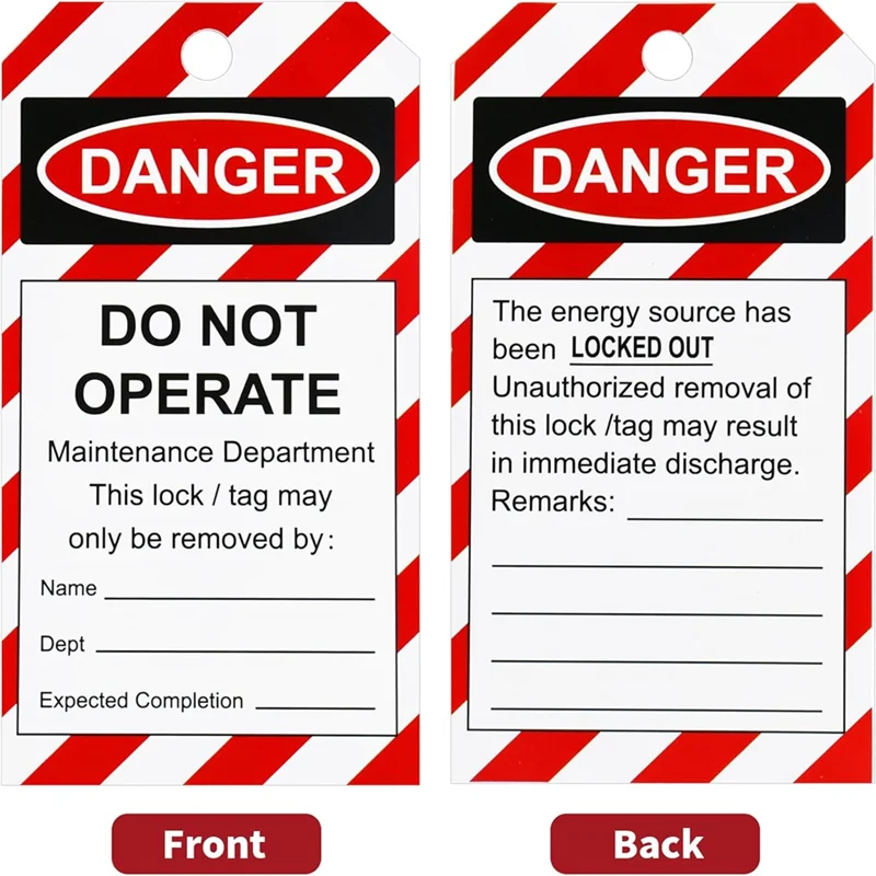 ABAC-50PCS Lockout Tagout Tags Do Not Operate Lables With 50 Zip Ties For Out Of Service Machine Maintenance
ABAC-50PCS Lockout Tagout Tags Do Not Operate Lables With 50 Zip Ties For Out Of Service Machine Maintenance