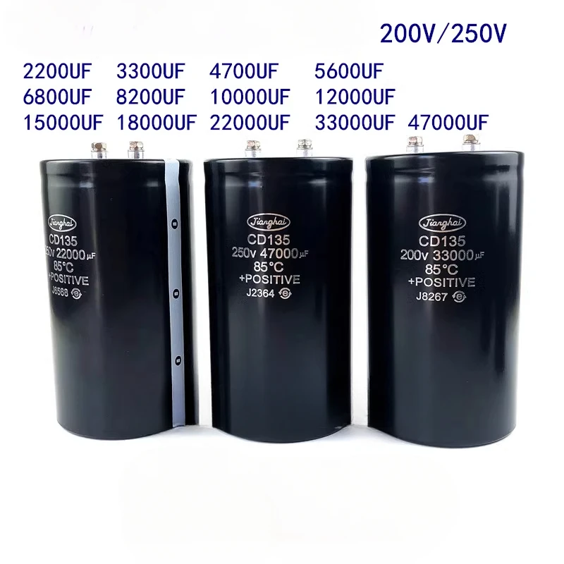 (1pcs)Jianghai CD135 Aluminum Electrolytic Capacitor 220v2200UF5600UF 6800UF8200UF10000UF12000UF18000UF22000UF33000UF47000UF250V
(1pcs)Jianghai CD135 Aluminum Electrolytic Capacitor 220v2200UF5600UF 6800UF8200UF10000UF12000UF18000UF22000UF33000UF47000UF250V
