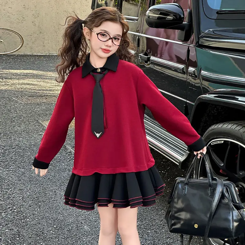 2025 New Girls' Preppy Polo Collar Hoodie Puff Skirt Dresses - Stylish Casual Spring Autumn Dresses for 4-12 Years Old
2025 New Girls' Preppy Polo Collar Hoodie Puff Skirt Dresses - Stylish Casual Spring Autumn Dresses for 4-12 Years Old
