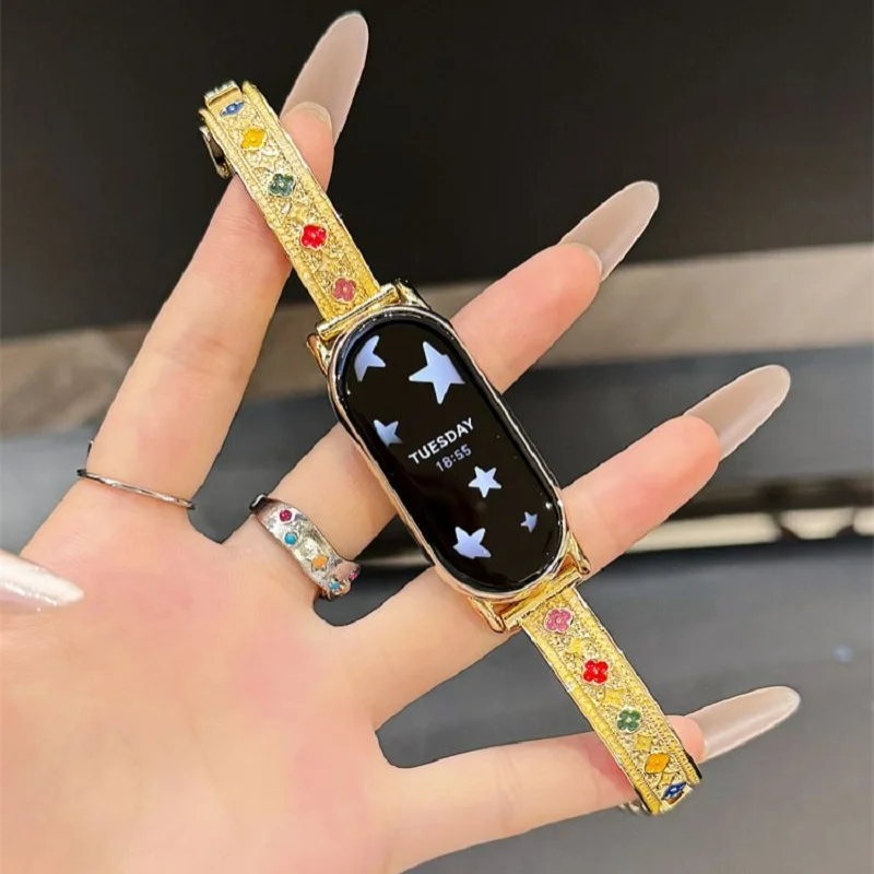 For Mi Band 9 Strap Luxury Diamond Metal Correa Xiaomi Mi band 8 Band Smartwatch Wristband for Mi band 8 9 Correas Accessories
For Mi Band 9 Strap Luxury Diamond Metal Correa Xiaomi Mi band 8 Band Smartwatch Wristband for Mi band 8 9 Correas Accessories