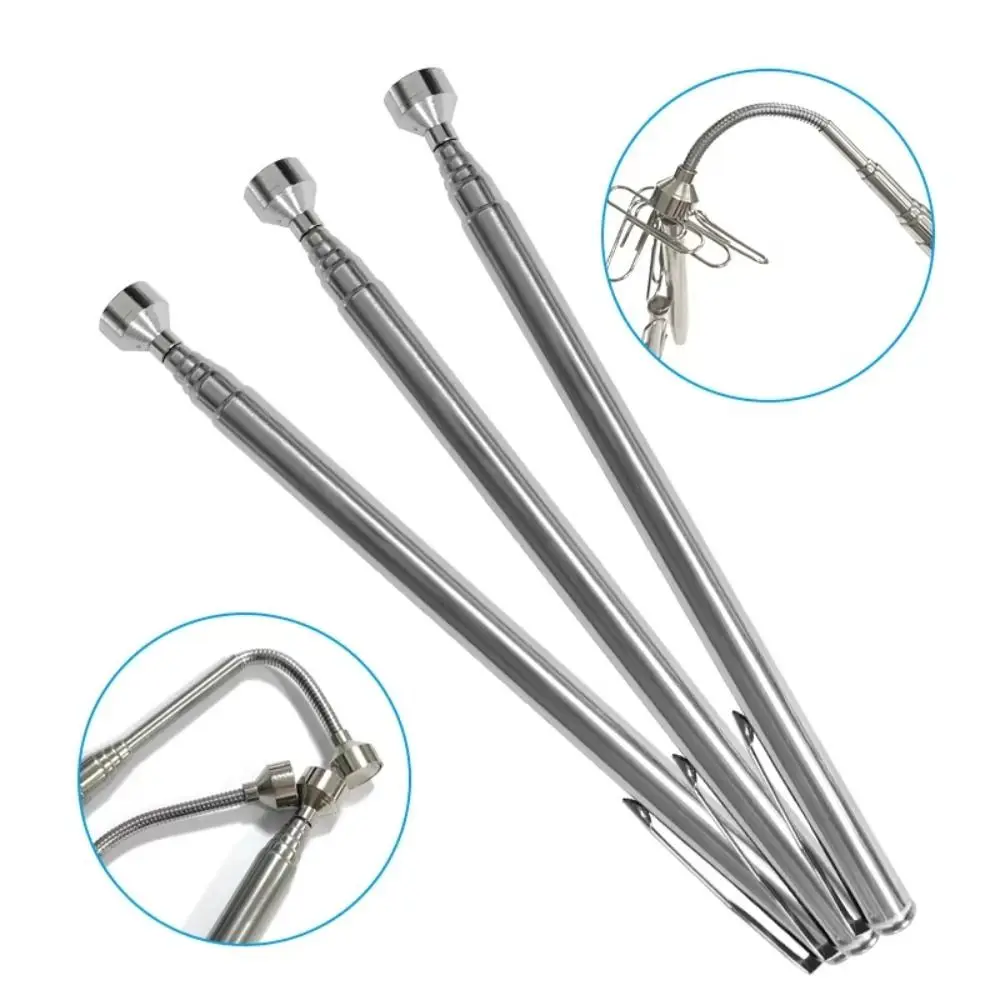 3 PCS Magnetic Pickup Magnet Suction Rod Stainless Steel Telescopic Retractable Pen Clip Silver Handy Pick Up Tool Hand Tool
3 PCS Magnetic Pickup Magnet Suction Rod Stainless Steel Telescopic Retractable Pen Clip Silver Handy Pick Up Tool Hand Tool