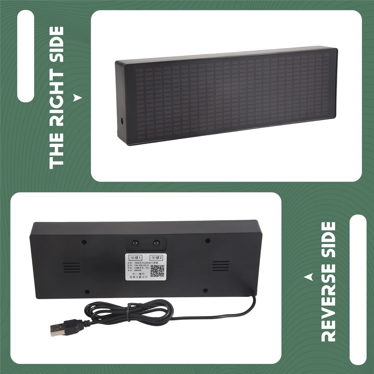 A40I LED Music Spectrum Rhythm Lights Voice Sensor 1624 RGB Atmosphere Level Indicator with Clock Display(Wire Control)
A40I LED Music Spectrum Rhythm Lights Voice Sensor 1624 RGB Atmosphere Level Indicator with Clock Display(Wire Control)