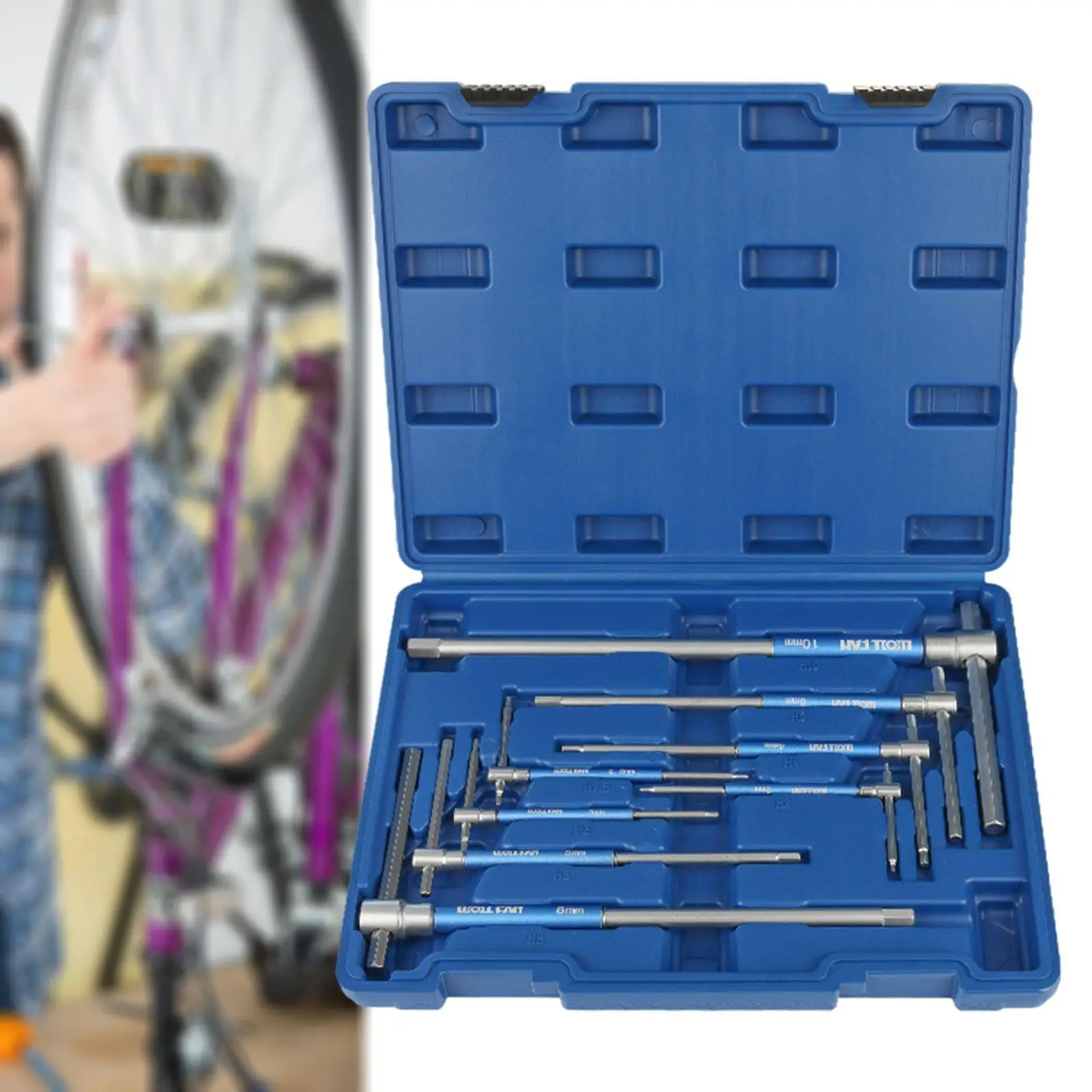 T Handle Hex Wrench Allen Key Accessories Rotating for Various Mechanical Work Portable Nonslip Bike Repair Tool Allen Wrench
T Handle Hex Wrench Allen Key Accessories Rotating for Various Mechanical Work Portable Nonslip Bike Repair Tool Allen Wrench