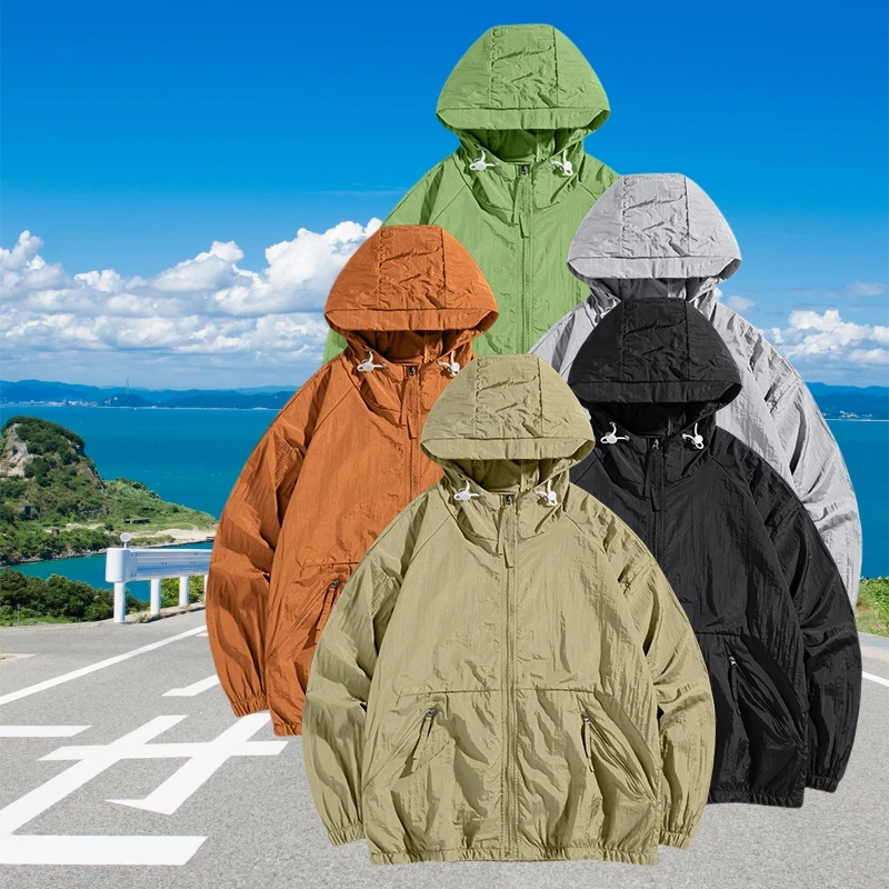 Outdoor Sun Protection Hooded Jackets Men's Windbreaker Spring Summer UV Jacket Loose Oversized Fishing Sunscreen Skin Coats Man
Outdoor Sun Protection Hooded Jackets Men's Windbreaker Spring Summer UV Jacket Loose Oversized Fishing Sunscreen Skin Coats Man