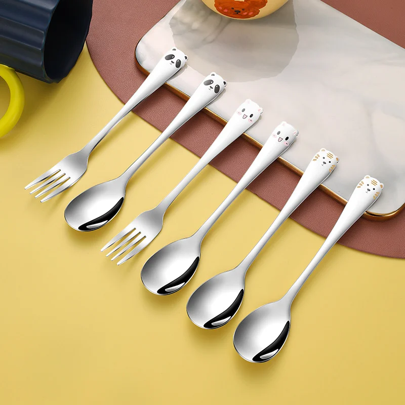 5PCS/Set Teaspoon 316 Stainless Steel Flatware Set Kitchen Food Serving Tools Cartoon Animal Modeling Dinner Soup Spoons
5PCS/Set Teaspoon 316 Stainless Steel Flatware Set Kitchen Food Serving Tools Cartoon Animal Modeling Dinner Soup Spoons