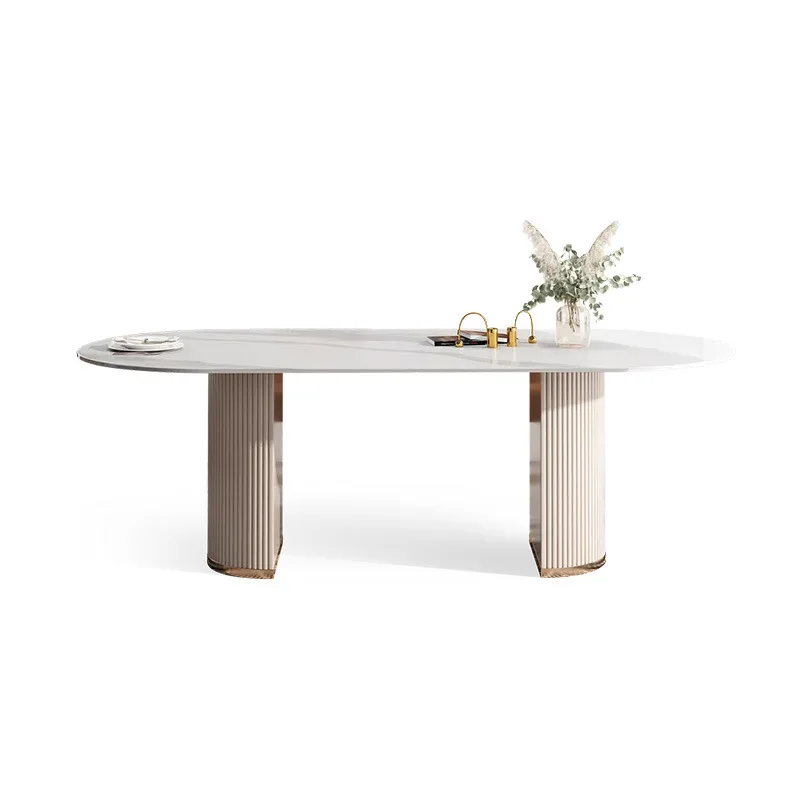 Light luxury slate dining table, modern and simple, one table, four chairs/six chairs, oval dining table
Light luxury slate dining table, modern and simple, one table, four chairs/six chairs, oval dining table