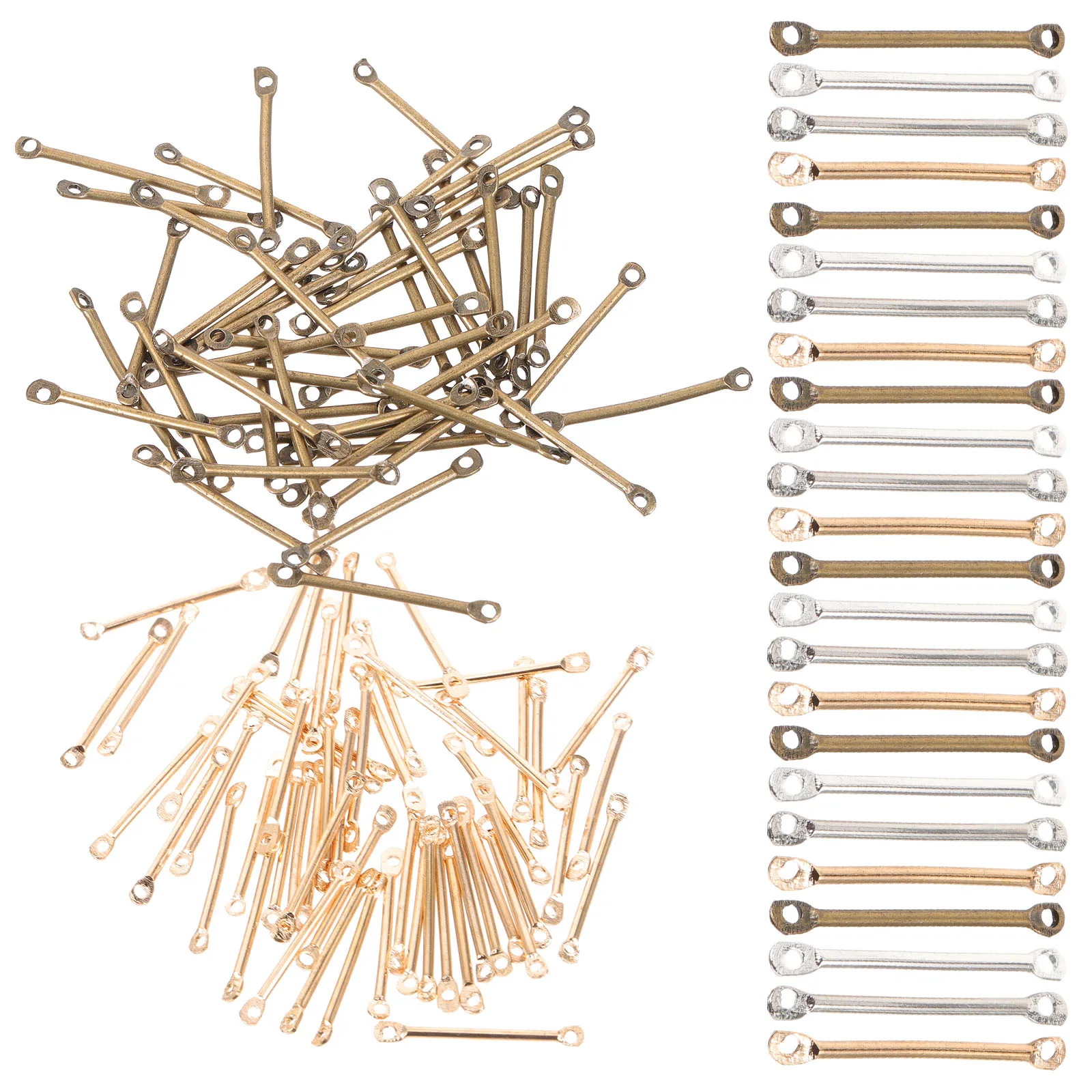 200 Pcs Decorative Jewelry Brightly Colored Metal Connecting Bars for Bracelet Necklace DIY Craft Accessories
200 Pcs Decorative Jewelry Brightly Colored Metal Connecting Bars for Bracelet Necklace DIY Craft Accessories