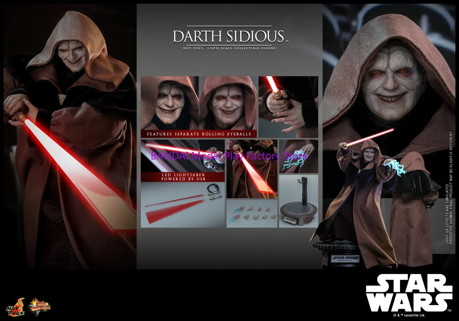 In Stock HT MMS745 1/6 Male Darth Sidious Spa Palpatine Star Wars Respected Emperor Full Set 12in Action Figure Body
In Stock HT MMS745 1/6 Male Darth Sidious Spa Palpatine Star Wars Respected Emperor Full Set 12in Action Figure Body