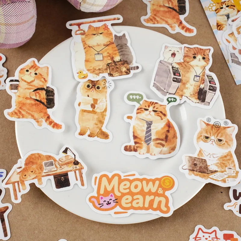 Cat Stickers Cute Watercolor Party Pattern Work Diary Notebook DIY for Luggage Laptop Phone Case Decoration Journal Stationery
Cat Stickers Cute Watercolor Party Pattern Work Diary Notebook DIY for Luggage Laptop Phone Case Decoration Journal Stationery