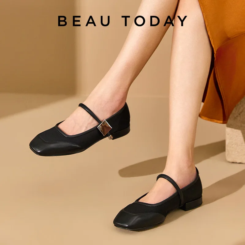 BEAUTODAY Mary Jane Flats Women Genuine Cow Leather Cloth Square Toe Metal Decoration Patchwork Ladies Shoes Handmade 28328
BEAUTODAY Mary Jane Flats Women Genuine Cow Leather Cloth Square Toe Metal Decoration Patchwork Ladies Shoes Handmade 28328
