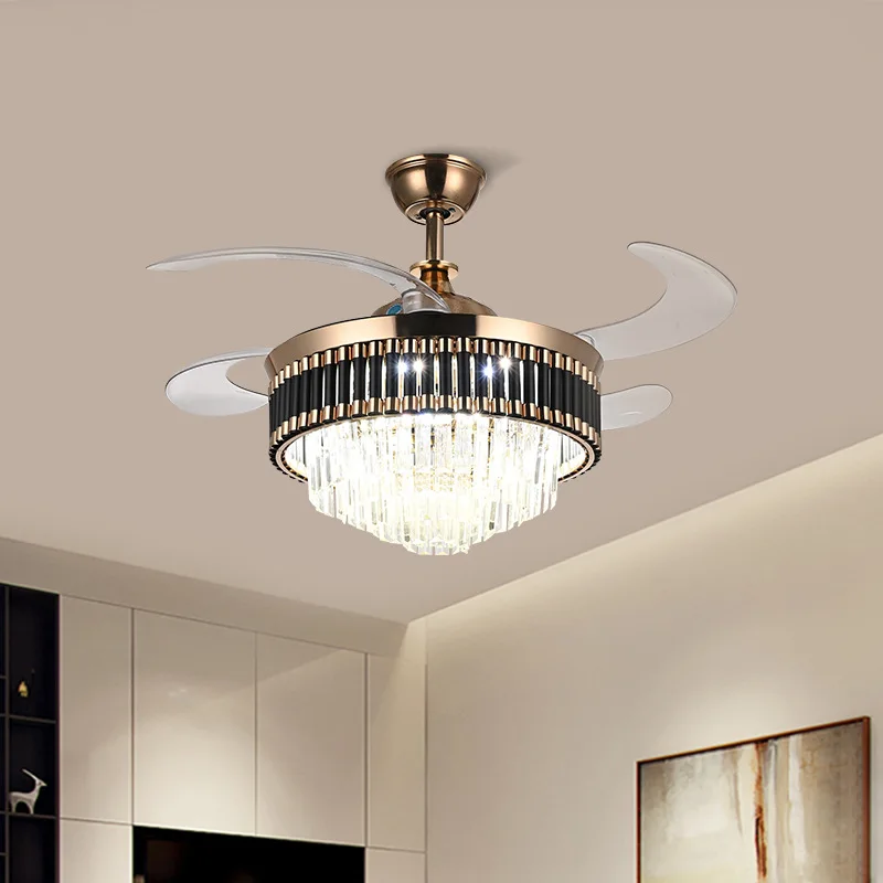 Intelligent control fan with LED light frequency conversion invisible luxury crystal living room 42 inch 48 inch hotel bedroom
Intelligent control fan with LED light frequency conversion invisible luxury crystal living room 42 inch 48 inch hotel bedroom