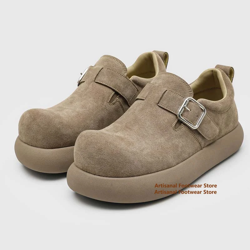 Retro Height Increasing Casual Shoes for Men Buckle Strap Thick Sole Loafers Suede Low-Top Derby Shoes Trendy Men's Shoes
Retro Height Increasing Casual Shoes for Men Buckle Strap Thick Sole Loafers Suede Low-Top Derby Shoes Trendy Men's Shoes