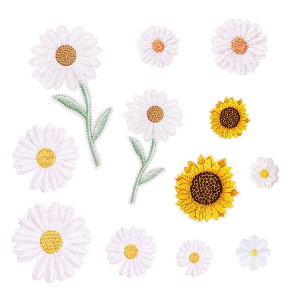 12Pcs Cartoon Daisies Series For Sew Clothes Sticker Iron on Adhesive Embroidered Patches For Hat Jeans coat Cartoon Badge
12Pcs Cartoon Daisies Series For Sew Clothes Sticker Iron on Adhesive Embroidered Patches For Hat Jeans coat Cartoon Badge