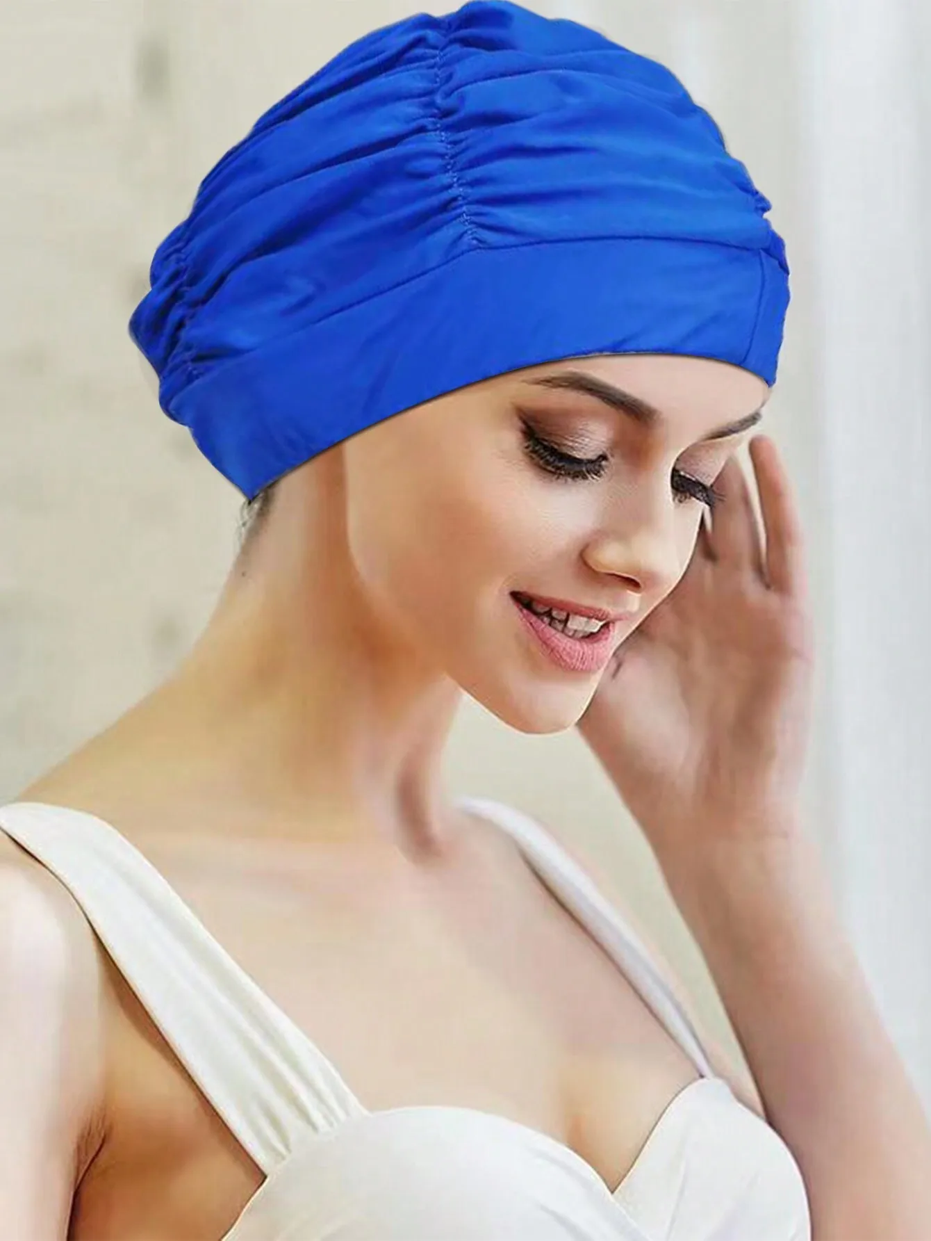 Unisex Pleated Fabric Swim Cap Ear Protection Extra Size Long Hair Waterproof Beach Swim Hat
Unisex Pleated Fabric Swim Cap Ear Protection Extra Size Long Hair Waterproof Beach Swim Hat