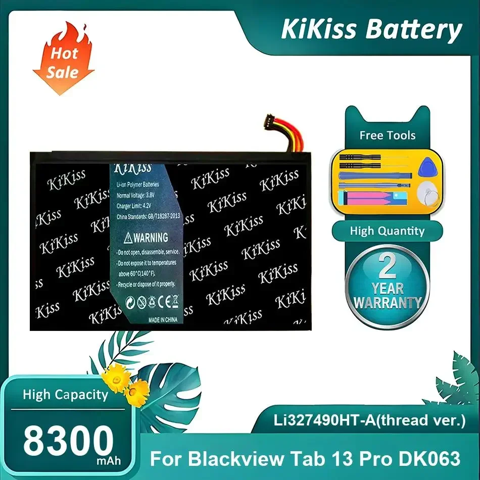 Rechargeble Tablet Battery For Blackview Tab 13 Pro DK063,Li327490HT-A(thread ver.),8300mAh
Rechargeble Tablet Battery For Blackview Tab 13 Pro DK063,Li327490HT-A(thread ver.),8300mAh