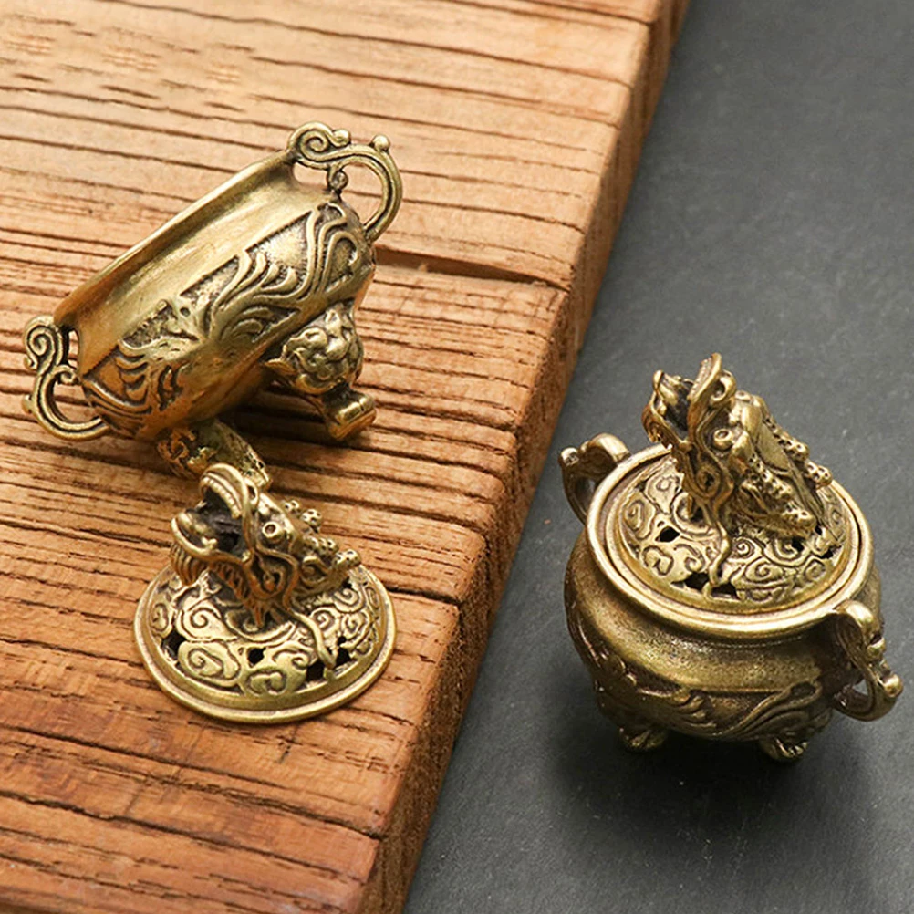 2 Pcs Incense Burner Light Brown Miniature Creative Furnace Decorative Aroma Stove Small Censer H Oven Copper Material
2 Pcs Incense Burner Light Brown Miniature Creative Furnace Decorative Aroma Stove Small Censer H Oven Copper Material