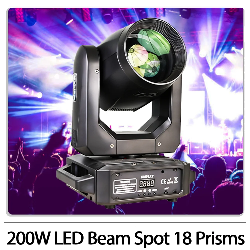 200W LED Beam Moving head light Rainbow effect 18 prisms 12 Gobos DMX512 for DJ Disco party wedding bar nightclub stage lighting
200W LED Beam Moving head light Rainbow effect 18 prisms 12 Gobos DMX512 for DJ Disco party wedding bar nightclub stage lighting