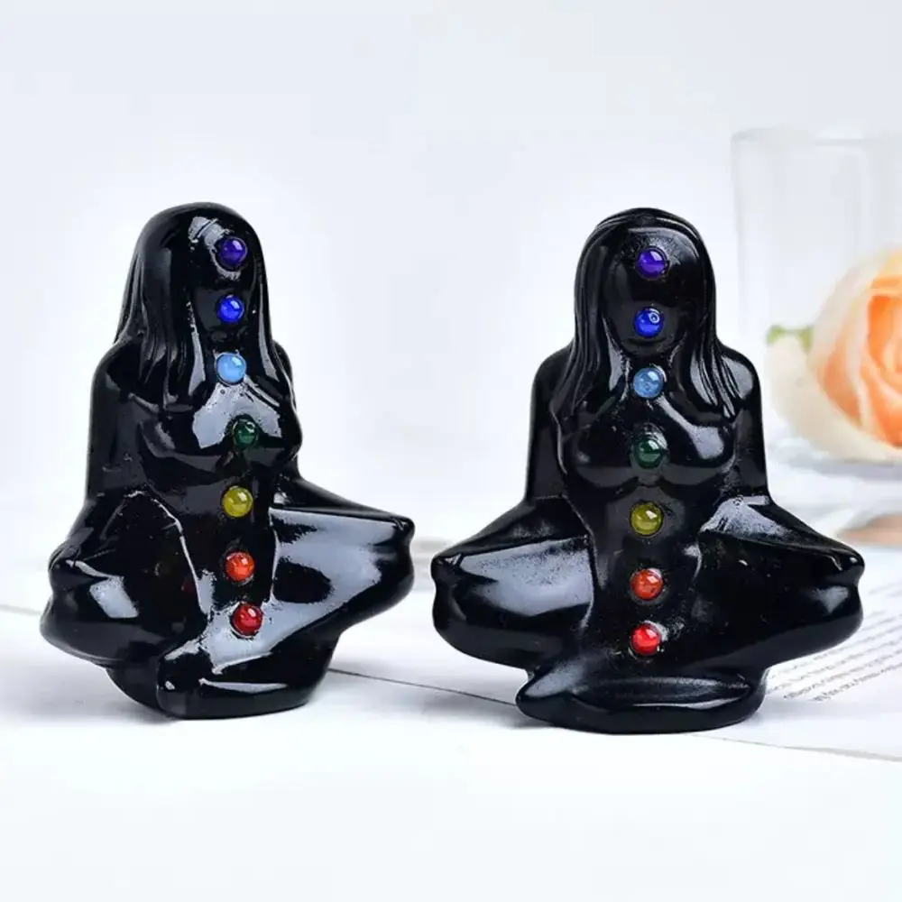 1Pc Natural Obsidian Stone Hand Made Crafts Seven Chakra Yoga Woman Female Model Carving for Meditation Magic Amulet Gift
1Pc Natural Obsidian Stone Hand Made Crafts Seven Chakra Yoga Woman Female Model Carving for Meditation Magic Amulet Gift