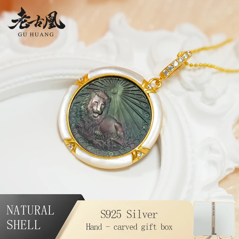 Lion Zodiac Pendant Necklace - Sterling Silver S925 & Black Mother of Pearl Shell Carving, Free Adjustable Chain & Gift Box, Fre
Lion Zodiac Pendant Necklace - Sterling Silver S925 & Black Mother of Pearl Shell Carving, Free Adjustable Chain & Gift Box, Fre