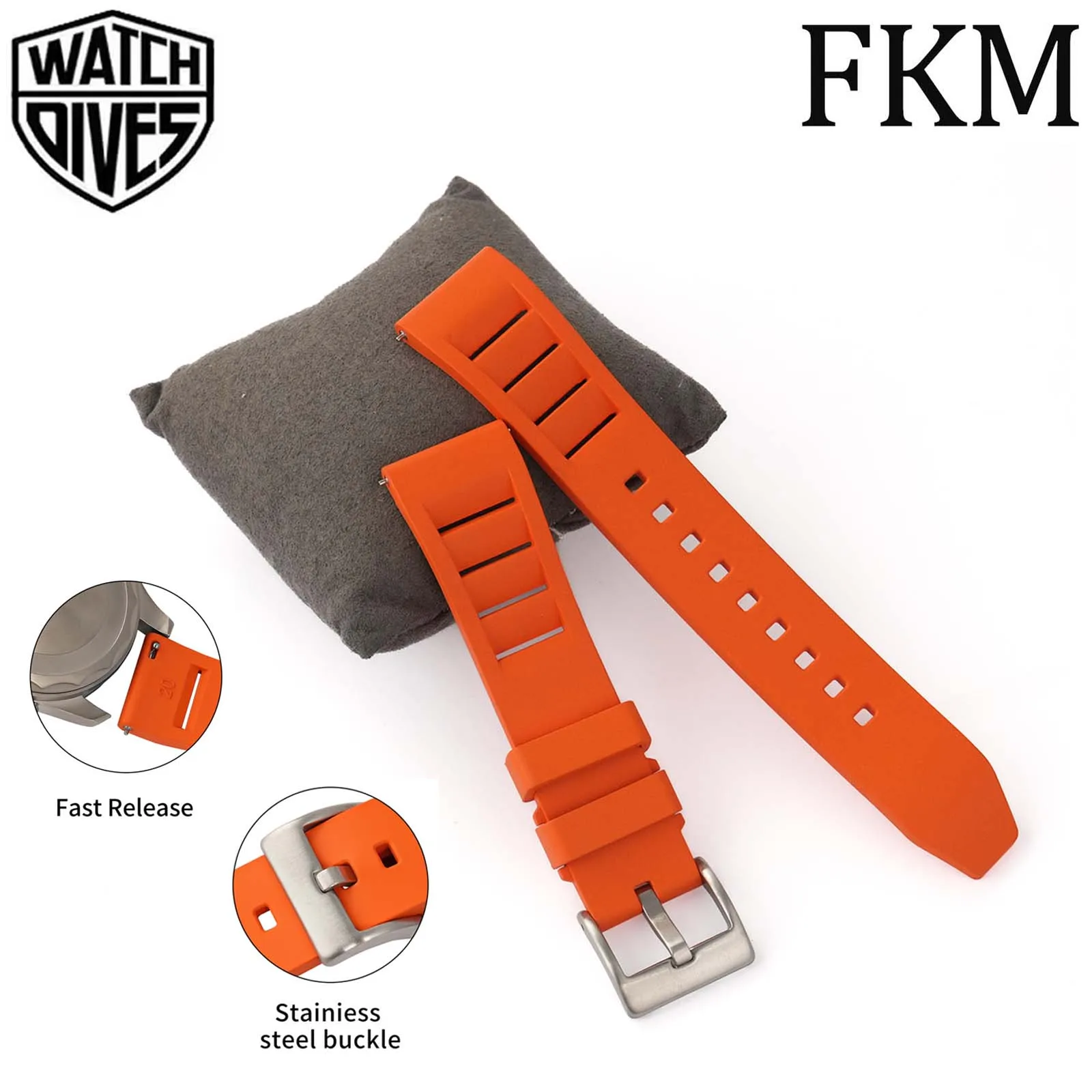 WATCHDIVES Premium Soft Rubber Watchband 19/20/21/22/24mm Fast Release Replacement Strap for Abalone for Sea Ghost for Monster
WATCHDIVES Premium Soft Rubber Watchband 19/20/21/22/24mm Fast Release Replacement Strap for Abalone for Sea Ghost for Monster
