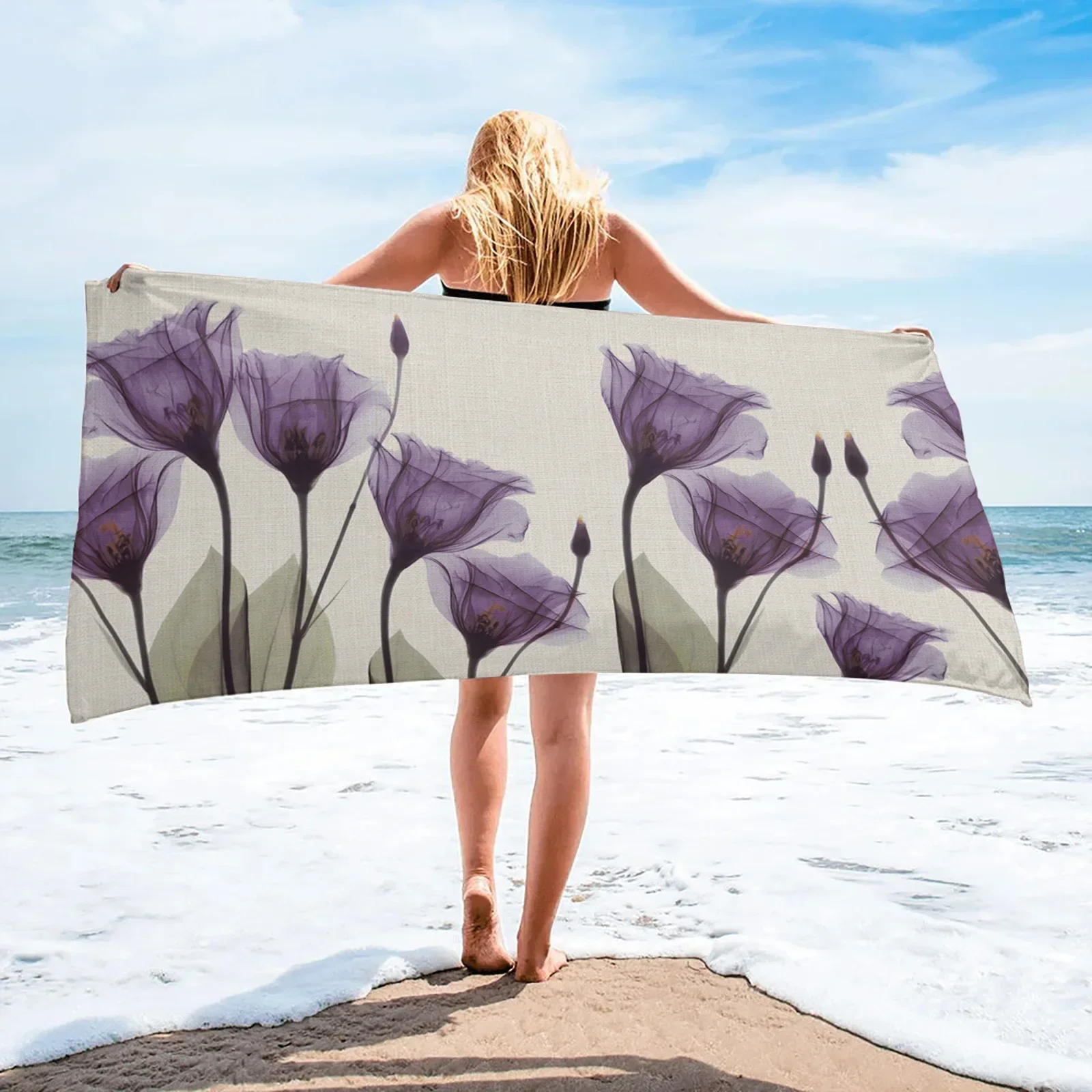 Purple Tulip Flower Microfiber Quick Dry Beach Towels Soft Travel Towel Portable Camping Picnic Yoga Gym Home Decor Women Gifts
Purple Tulip Flower Microfiber Quick Dry Beach Towels Soft Travel Towel Portable Camping Picnic Yoga Gym Home Decor Women Gifts