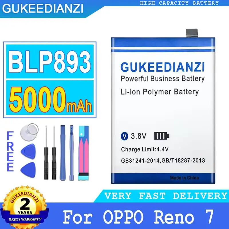 BLP893 Environmentally Friendly High Capacity For Oppo Reno 7 Mobile Phone Battery 5000mAh
BLP893 Environmentally Friendly High Capacity For Oppo Reno 7 Mobile Phone Battery 5000mAh