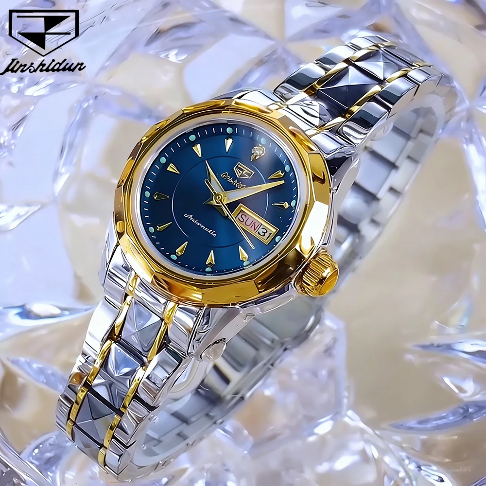 JSDUN Women's Watches Luxury Elegant Tungsten Steel Strap Sapphire Mirror Original Automatic Mechanical Wristwatch for Lady Date
JSDUN Women's Watches Luxury Elegant Tungsten Steel Strap Sapphire Mirror Original Automatic Mechanical Wristwatch for Lady Date