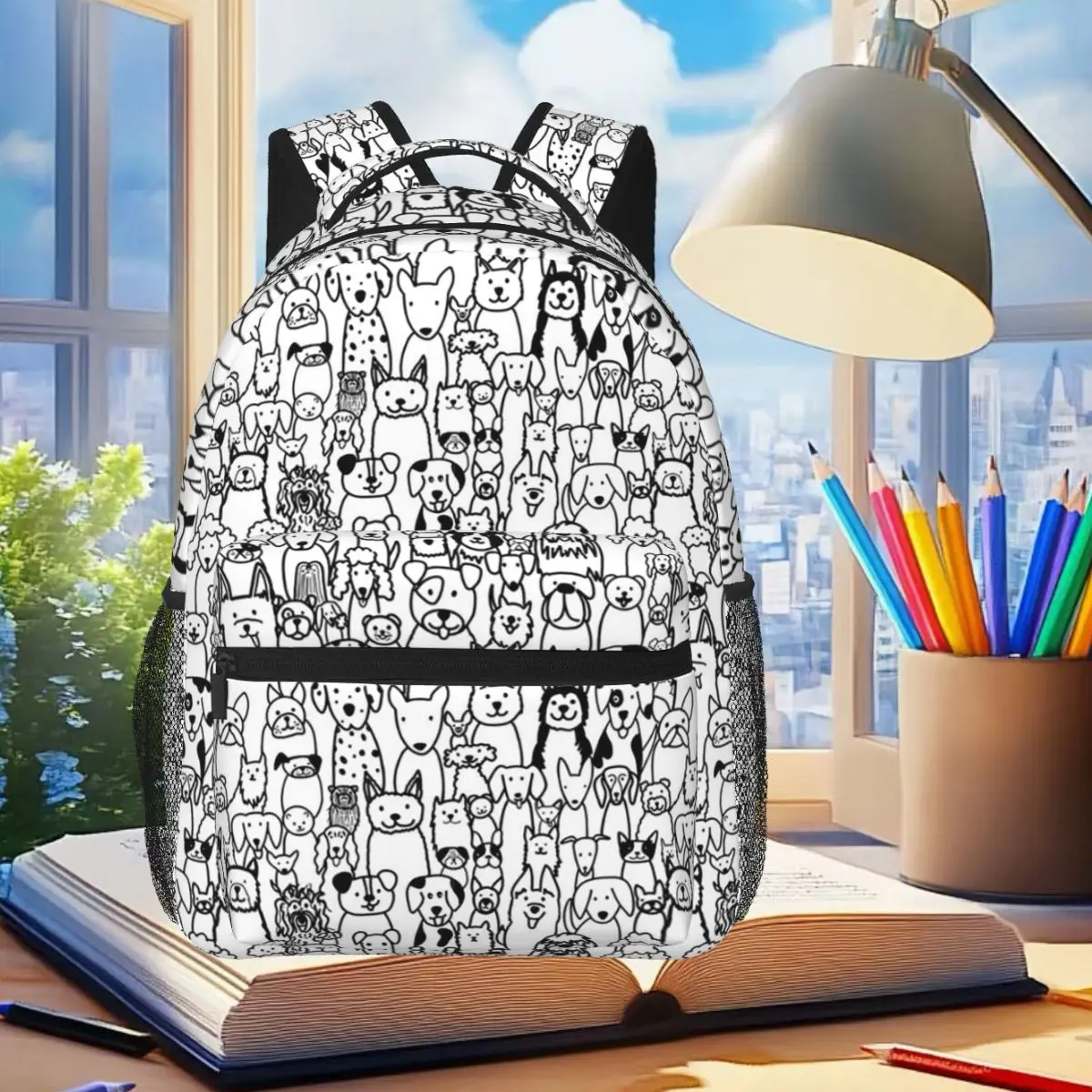 Cute Cartoon Dog Pattern Backpack Student Boys Girls BookBag Children School Bag Computer Shoulder Bags for Men Women
Cute Cartoon Dog Pattern Backpack Student Boys Girls BookBag Children School Bag Computer Shoulder Bags for Men Women