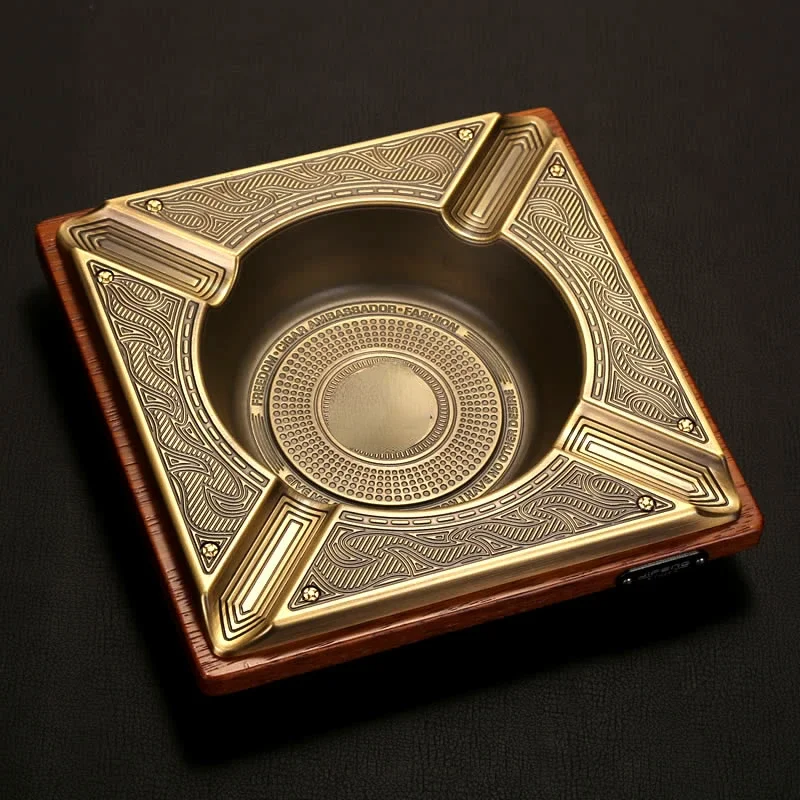 Cigar ashtray high-grade pineapple lattice solid wood metal fashion large ashtray vintage creative
Cigar ashtray high-grade pineapple lattice solid wood metal fashion large ashtray vintage creative