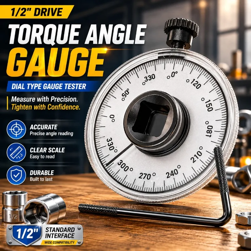 Pointer 1/2 Inch Industrial Torque Wrench Dial Tester Kilogram Force Meter Angle Gauge Precision Tool for Factory Machinery
Pointer 1/2 Inch Industrial Torque Wrench Dial Tester Kilogram Force Meter Angle Gauge Precision Tool for Factory Machinery