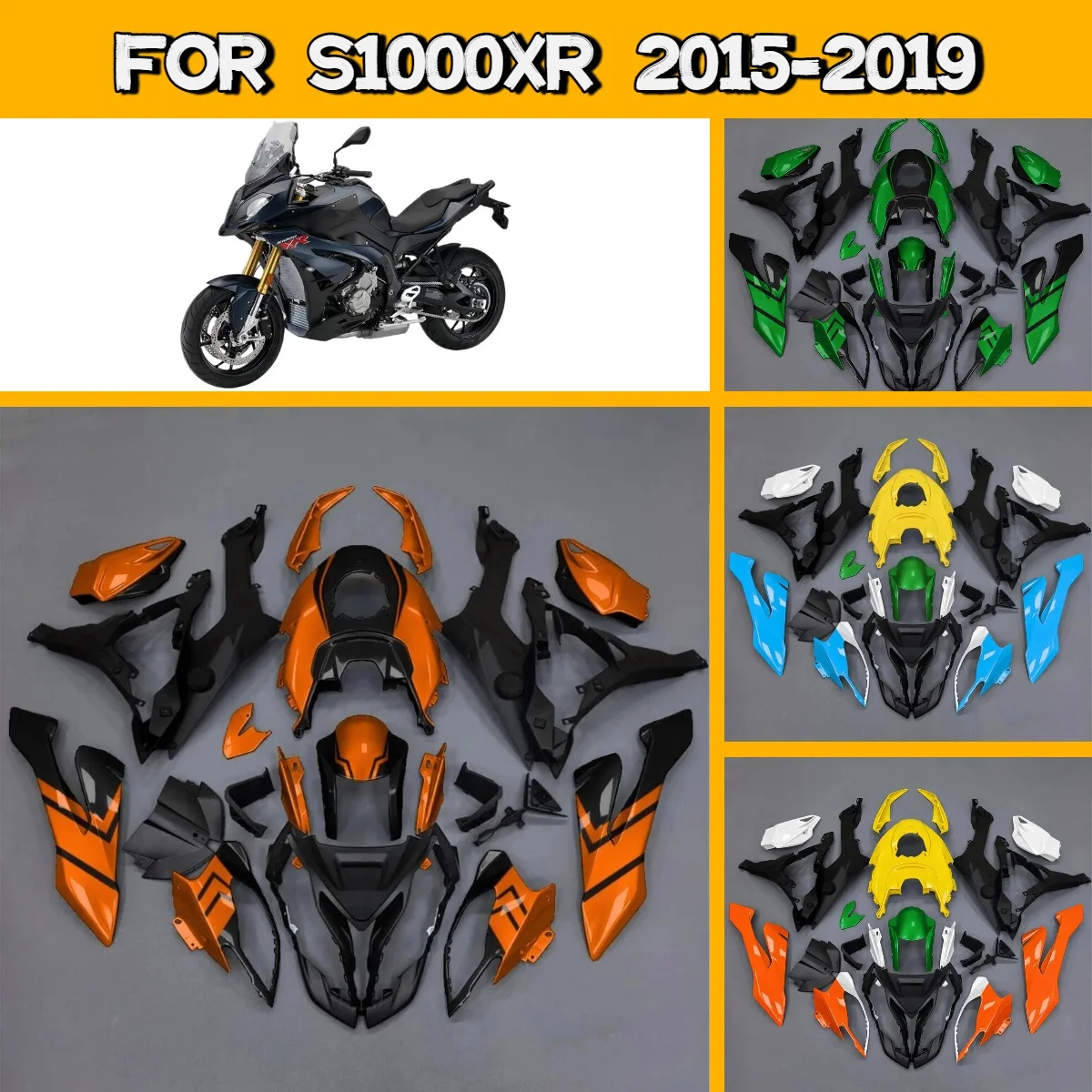Комплект обтекателей Super Fairings 2015-2019 S 1000XR для BMW S1000XR 15-19 годов выпуска, новый стиль, неоригинальный
Комплект обтекателей Super Fairings 2015-2019 S 1000XR для BMW S1000XR 15-19 годов выпуска, новый стиль, неоригинальный