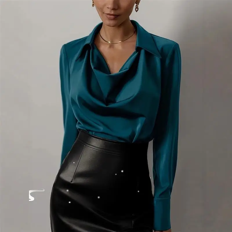 Color Simple Swing Collar Women's Top irt Long Sve Polyester Fabric for Young Women 8-24 Years Old Autumn Season
Color Simple Swing Collar Women's Top irt Long Sve Polyester Fabric for Young Women 8-24 Years Old Autumn Season