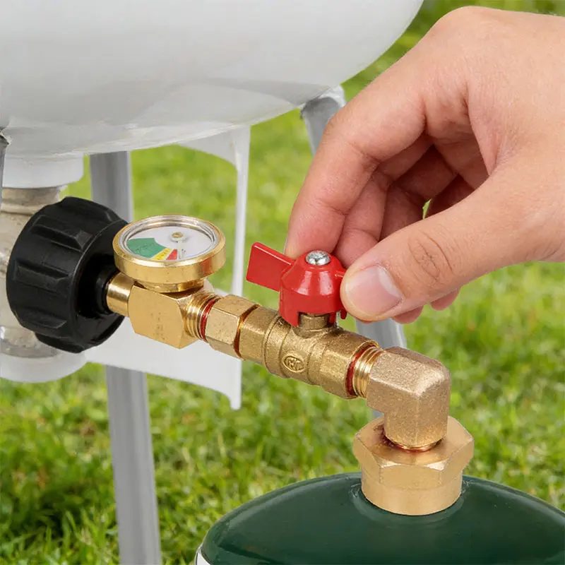 Индикатор уровня газа в баллоне, универсальный преобразовательный адаптер QCC1 для газовых баллонов Северной Америки с манометром.
Индикатор уровня газа в баллоне, универсальный преобразовательный адаптер QCC1 для газовых баллонов Северной Америки с манометром.