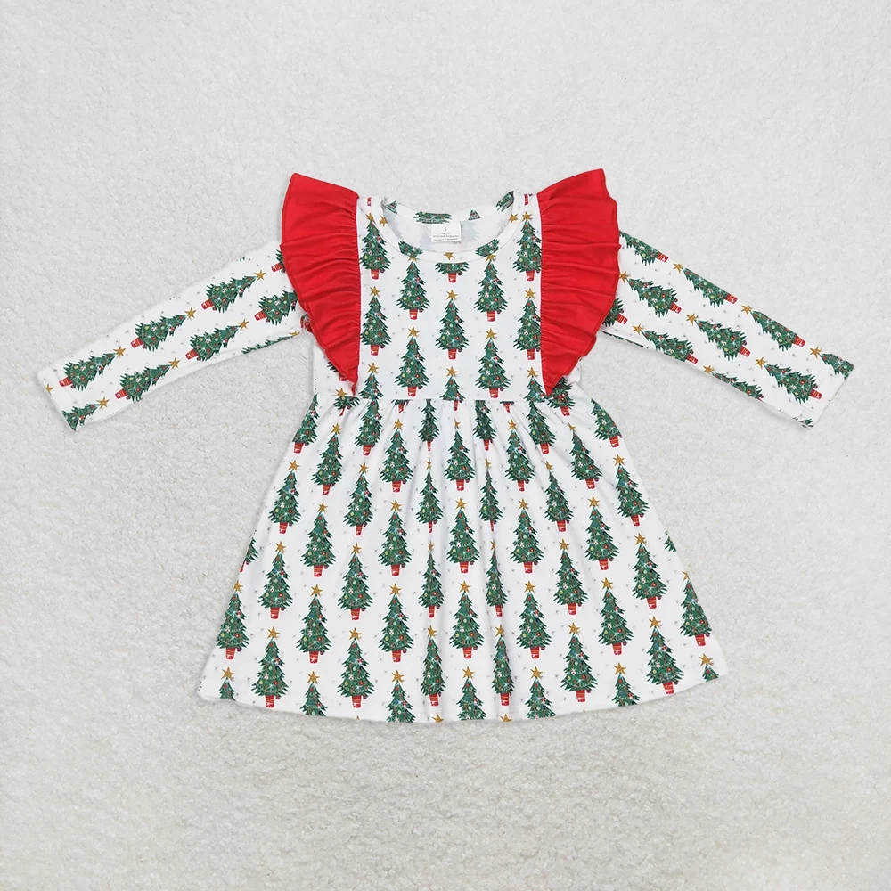 Baby Girls Red Christmas Tree Ruffle Long Sleeve Knee-Length Dress Flutter Long Sleeves Festive Holiday Outfit
Baby Girls Red Christmas Tree Ruffle Long Sleeve Knee-Length Dress Flutter Long Sleeves Festive Holiday Outfit