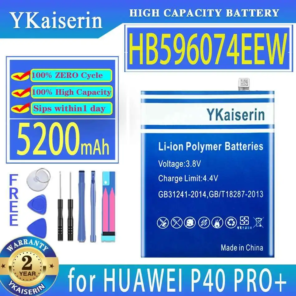 HB596074EEW для Huawei P40 PRO + аккумулятор для мобильного телефона высокой совместимости 5200 мАч
HB596074EEW для Huawei P40 PRO + аккумулятор для мобильного телефона высокой совместимости 5200 мАч