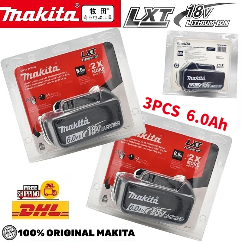 Genuine Makita 6Ah Power Tools Battery ,for Makita 18V Battery BL1830B BL1840B BL1850B BL1860B Replacement Lithium Battery
Genuine Makita 6Ah Power Tools Battery ,for Makita 18V Battery BL1830B BL1840B BL1850B BL1860B Replacement Lithium Battery