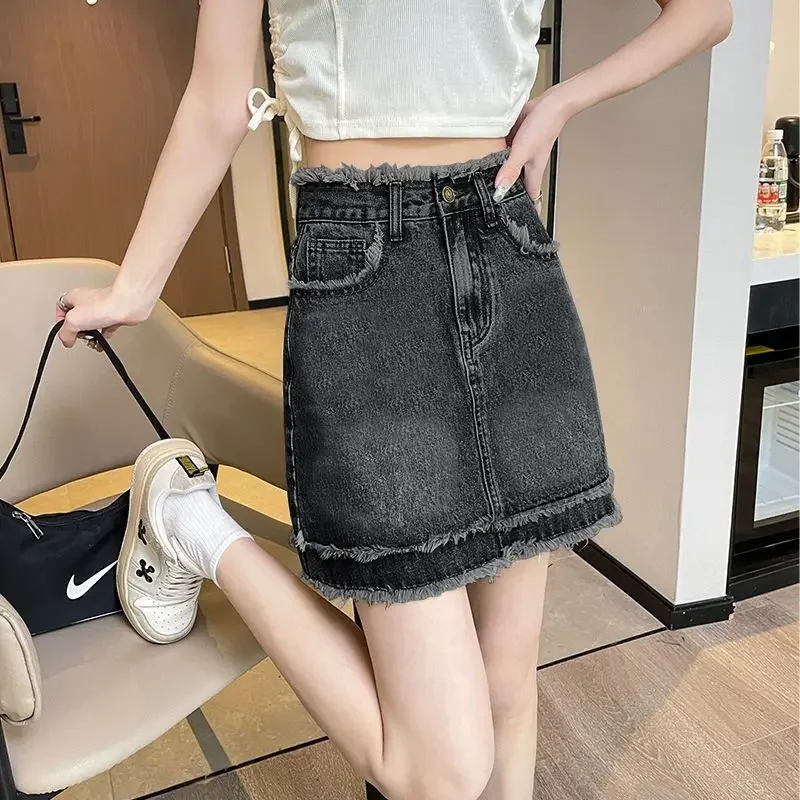 Midi Blue Black Women's Denim Skirt Zipper Mini Short High Waist with Pocket Female Jeans Skirts Y2k Vintage Modest 2024 Trend V
Midi Blue Black Women's Denim Skirt Zipper Mini Short High Waist with Pocket Female Jeans Skirts Y2k Vintage Modest 2024 Trend V