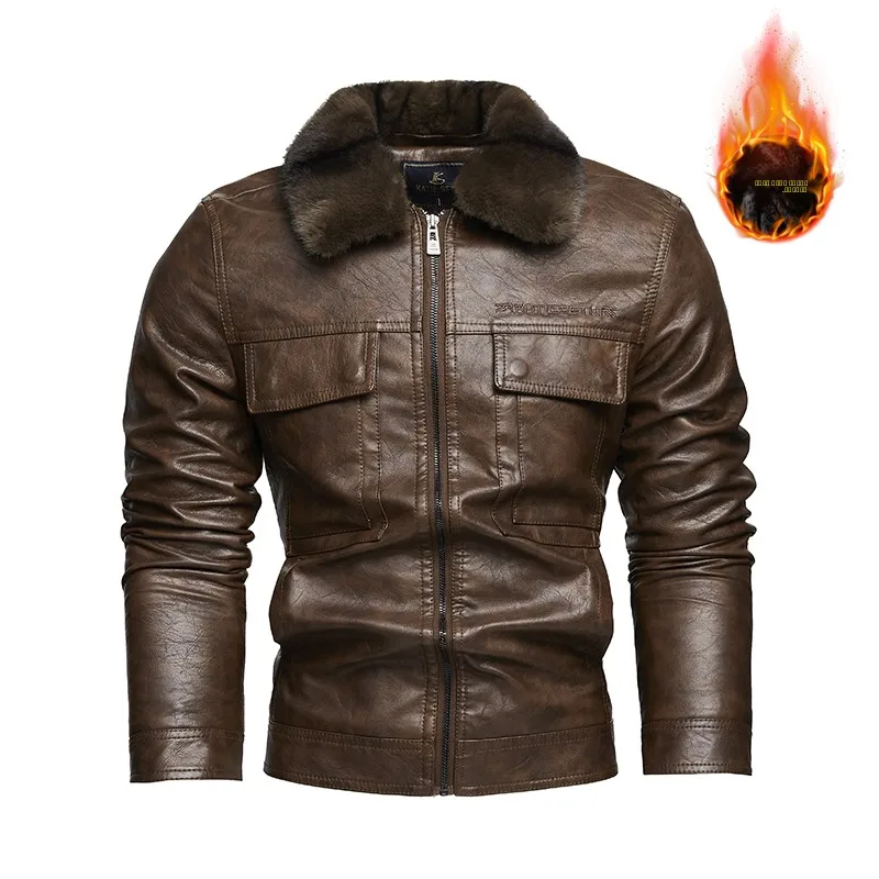 Thiened Fce Lined Slim Fit Collar Winter Jaet Men's Coat with Fur Collar Faionable Urban Sle Leather Jaet
Thiened Fce Lined Slim Fit Collar Winter Jaet Men's Coat with Fur Collar Faionable Urban Sle Leather Jaet