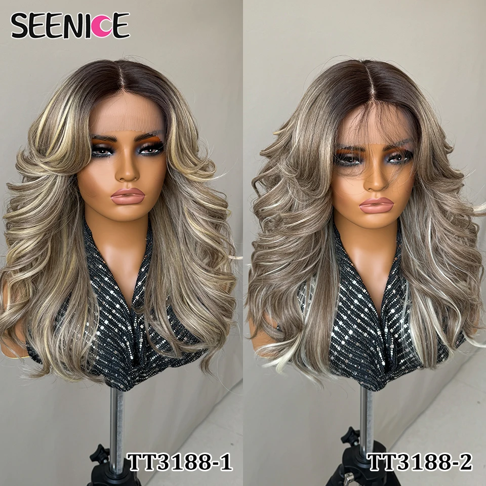 Synthetic T-Part Layered Lace Front Wigs For Women Body Wave Lace Wig 18 inches Ombre Chocolate Brown Blonde Wigs Cosplay Wig
Synthetic T-Part Layered Lace Front Wigs For Women Body Wave Lace Wig 18 inches Ombre Chocolate Brown Blonde Wigs Cosplay Wig
