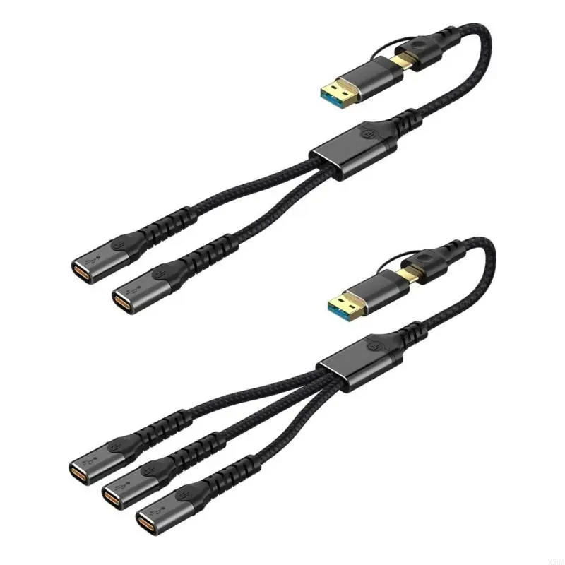 2025 New Durability Braided USB Adapter With 2 or 3 Type C And USB Port Splitter Cable For Multiple Devices Connection
2025 New Durability Braided USB Adapter With 2 or 3 Type C And USB Port Splitter Cable For Multiple Devices Connection