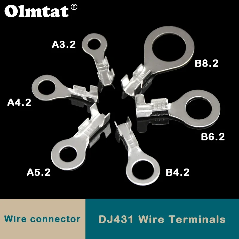 DJ431 A3.2 A4.2 A5.2 B4.2 B6.2 8.2 Wire End Lug Terminal O Ring Bare Copper Press Circular Splice Crimp Cable Connect 10/50pcs
DJ431 A3.2 A4.2 A5.2 B4.2 B6.2 8.2 Wire End Lug Terminal O Ring Bare Copper Press Circular Splice Crimp Cable Connect 10/50pcs