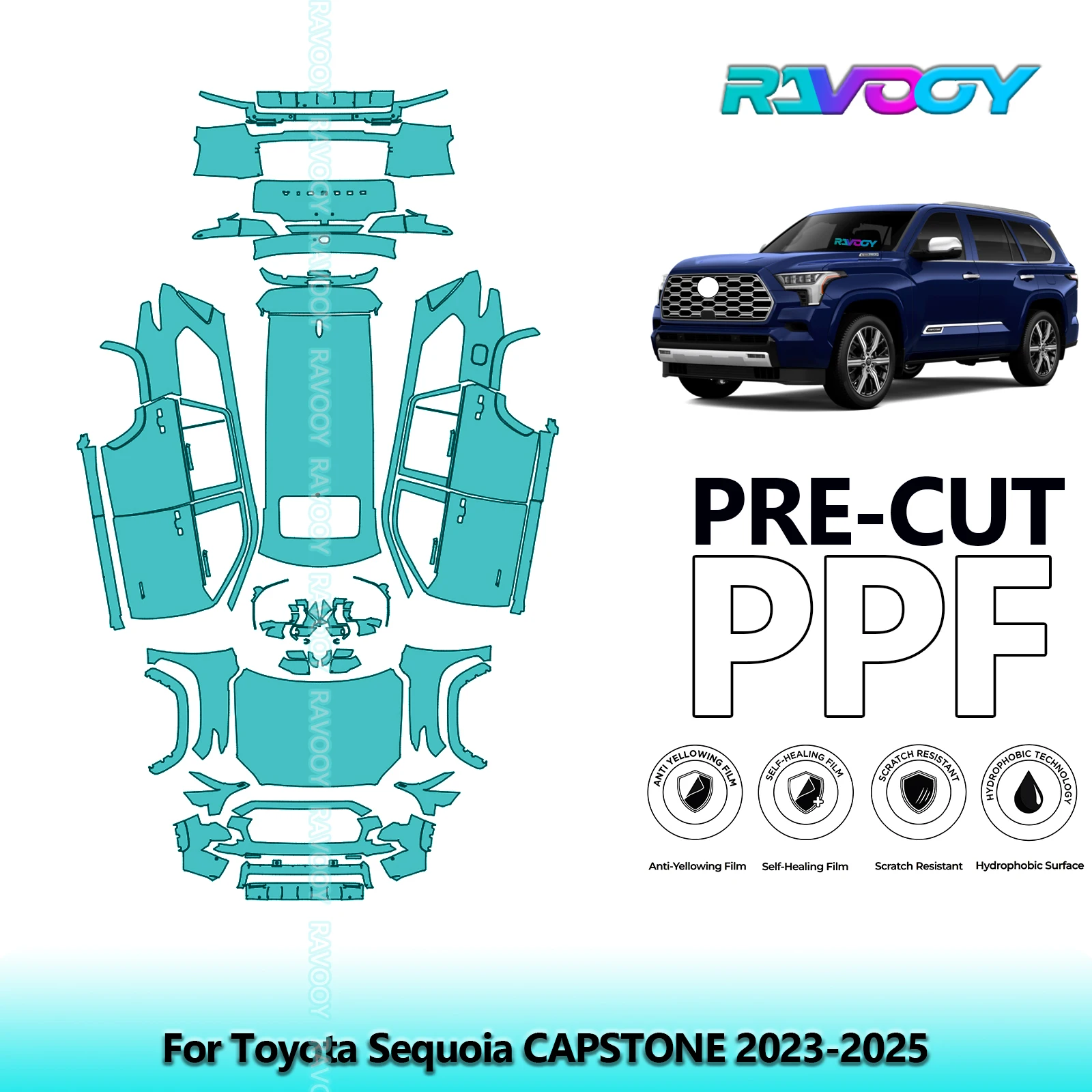 Car Precut PPF Paint Protection Film Full Vehicle For Toyota Sequoia CAPSTONE 2023-2025
Car Precut PPF Paint Protection Film Full Vehicle For Toyota Sequoia CAPSTONE 2023-2025