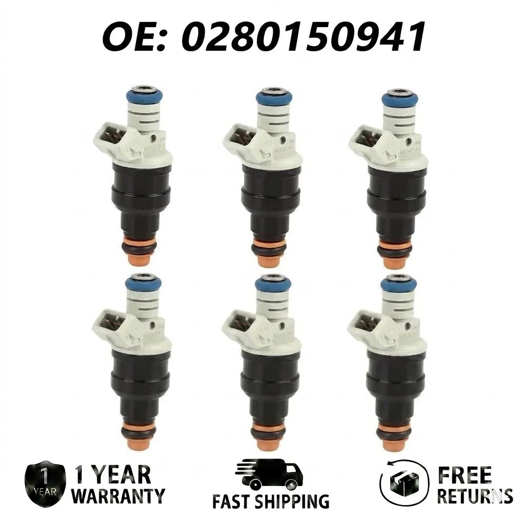 6pcs High Performance Fuel Injectors for Ford Bronco 4.9L I6, Replacement Part 0280150941, Flow-Matched Engine Nozzle Set
6pcs High Performance Fuel Injectors for Ford Bronco 4.9L I6, Replacement Part 0280150941, Flow-Matched Engine Nozzle Set