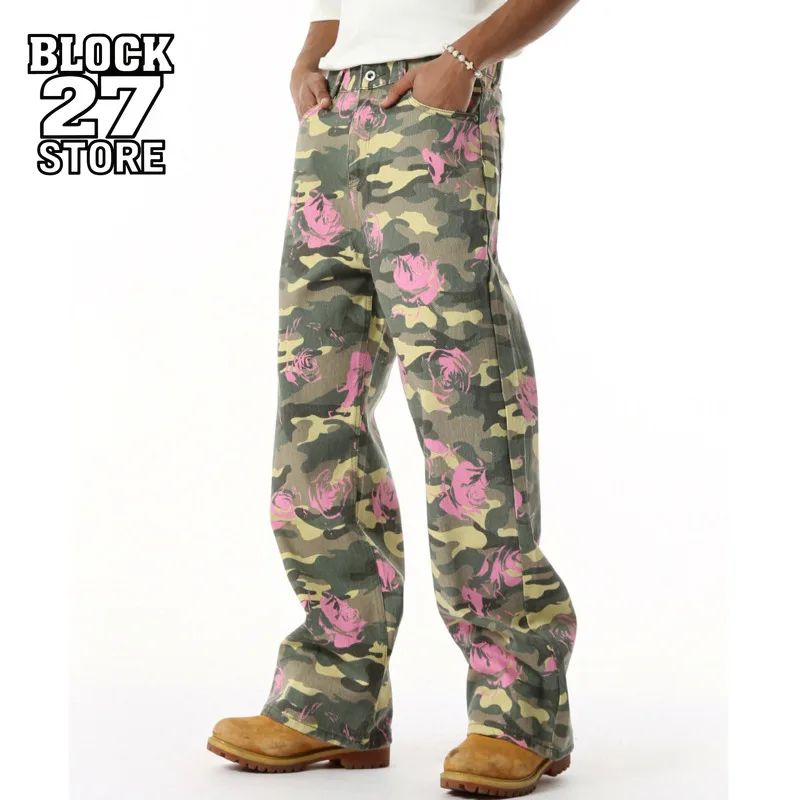 Mens Jeans Harajuku Streetwear Camouflage Pattern Denim Pants Multi Color Straight Leg Washed Casual Versatile Unisex Fashion
Mens Jeans Harajuku Streetwear Camouflage Pattern Denim Pants Multi Color Straight Leg Washed Casual Versatile Unisex Fashion