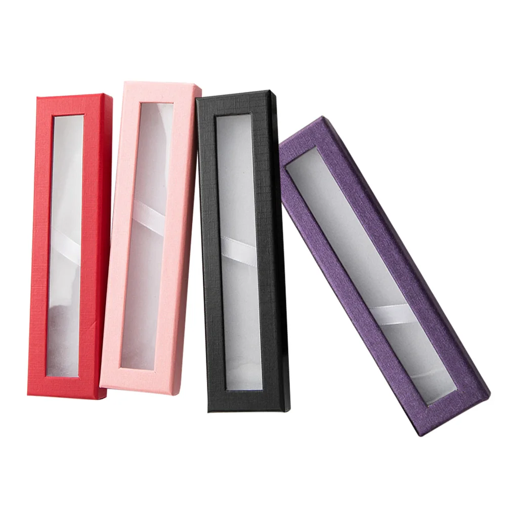 Gift Pen Box 4 Pcs Paper Storage Containers Lightweight Durable Practical Transparent Window Single Empty Case Holder
Gift Pen Box 4 Pcs Paper Storage Containers Lightweight Durable Practical Transparent Window Single Empty Case Holder