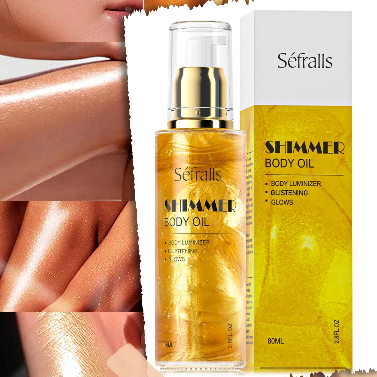 Séfralls Shimmer Body Oil 80 мл масло для выделения зыбучих песков, осветляющее лицо, восстановление тела, масло для подсветки алмазных мышц, блестящее масло для тела
Séfralls Shimmer Body Oil 80 мл масло для выделения зыбучих песков, осветляющее лицо, восстановление тела, масло для подсветки алмазных мышц, блестящее масло для тела
