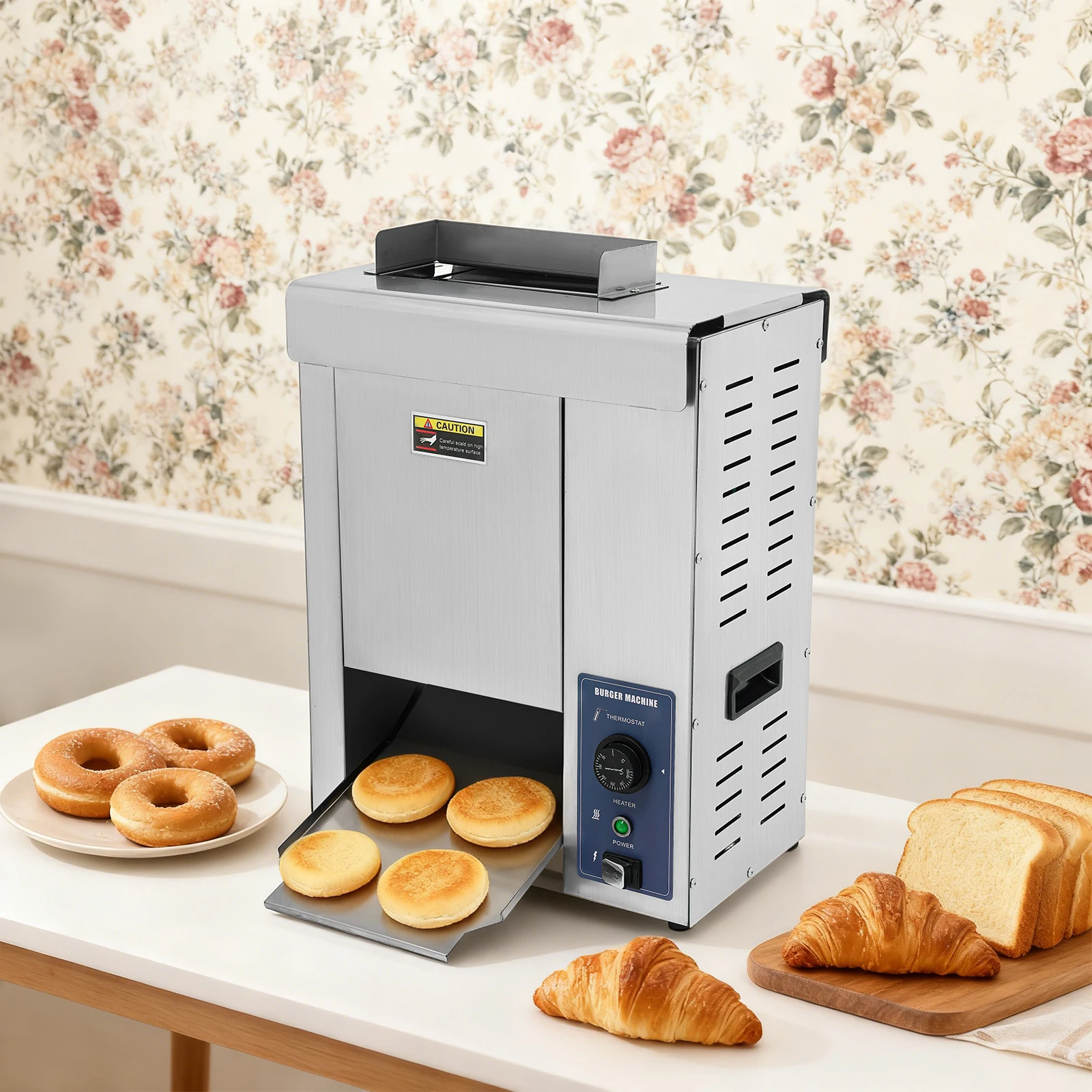 Коммерческий электрический вертикальный тостер для бургеров, аппарат для выпечки булочек для бургеров, коммерческая хлебопекарная машина для домашней пекарни
Коммерческий электрический вертикальный тостер для бургеров, аппарат для выпечки булочек для бургеров, коммерческая хлебопекарная машина для домашней пекарни