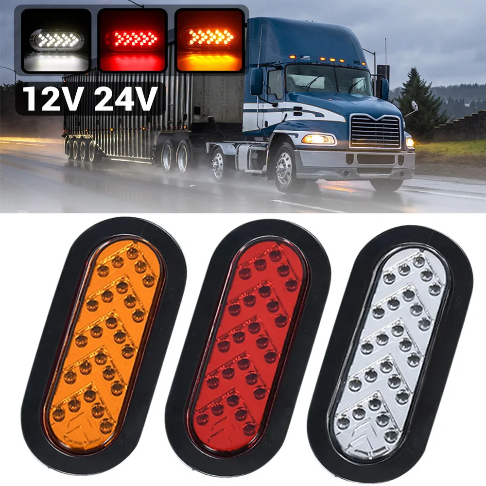 12V 24V 6 Inch Oval LED Tail Brake Turn Signal Side Marker Flowing Light Flush Mount Lamp Truck Trailer Pickup RV Waterproof
12V 24V 6 Inch Oval LED Tail Brake Turn Signal Side Marker Flowing Light Flush Mount Lamp Truck Trailer Pickup RV Waterproof