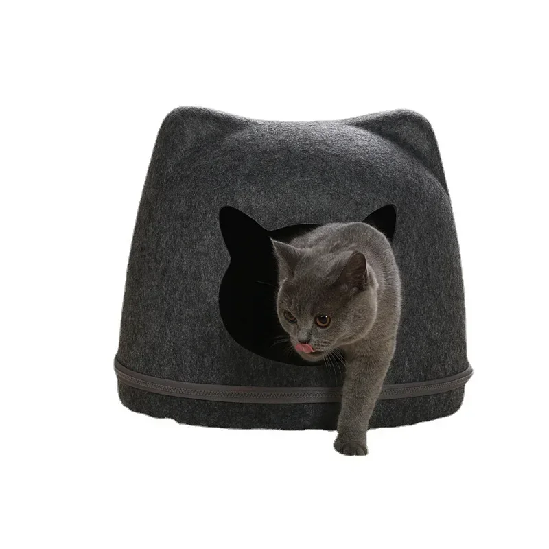 Pet Felt Cat Nest Creative Cat House All-season Pass Semi-closed Accessories Cat Bed Pet Products House Cats Beds Furniture
Pet Felt Cat Nest Creative Cat House All-season Pass Semi-closed Accessories Cat Bed Pet Products House Cats Beds Furniture